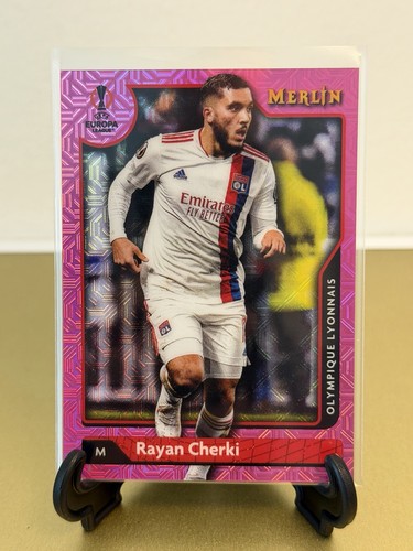 Rayan Cherki 2021 Topps Merlin Chrome Pink Mojo /275