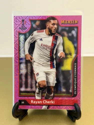 Rayan Cherki 2021 Topps Merlin Chrome Rosa Mojo /275