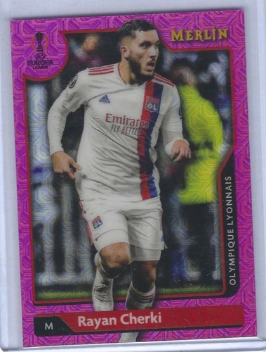 Rayan Cherki 2021 Topps Merlin Chrome Rosa Mojo Refractor /275