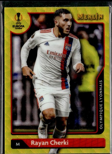 Rayan Cherki 2021 Panini Merlin Chrome Yellow Wave /225