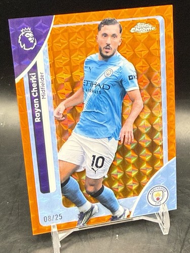 Rayan Cherki 2026 Topps Sapphire Chrome Orange Refractor /25