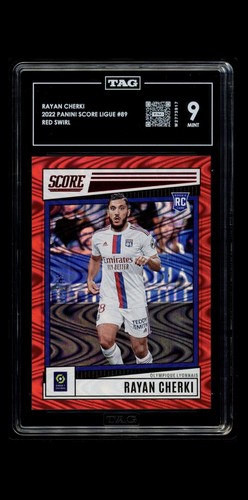 Rayan Cherki 2022 Panini Score Red Swirl /65