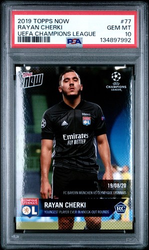 Rayan Cherki 2019 Topps Now UEFA Champions League