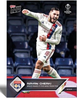 Rayan Cherki 2021 Topps Now UEL