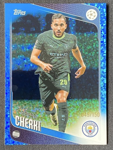 Rayan Cherki 2025 Topps UCC Blue Holo /150