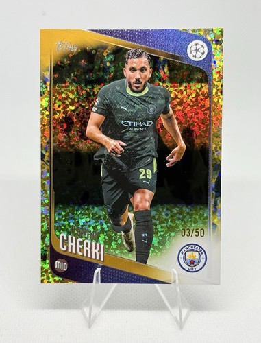 Rayan Cherki 2025 Topps UCC Flagship Gold Sparkle /50