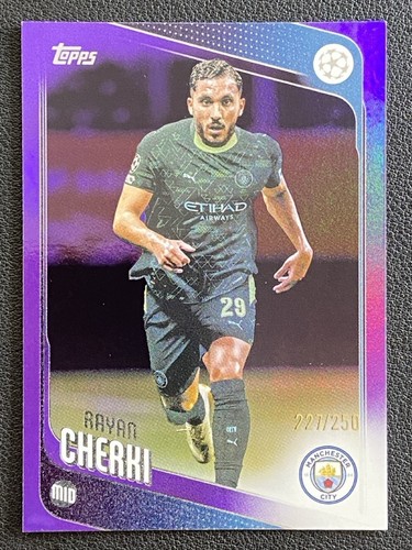 Rayan Cherki 2025 Topps UCC lamina viola /250