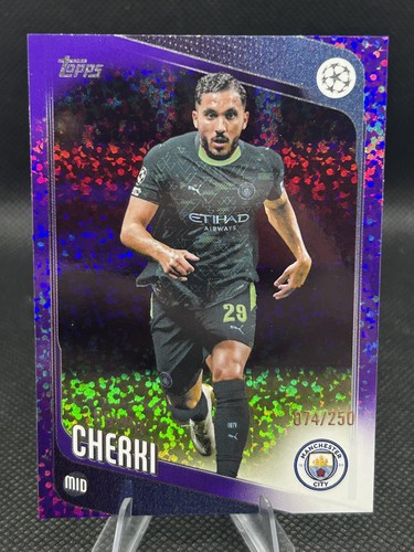 Rayan Cherki 2025 Topps UCL Purple Speckle /250