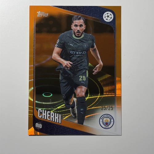 Rayan Cherki 2025 Topps UEFA Club Competizioni Foglio Arancione /25