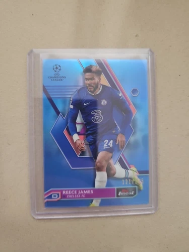 Reece James 2022 Topps Finest Light Blue Refractor /275