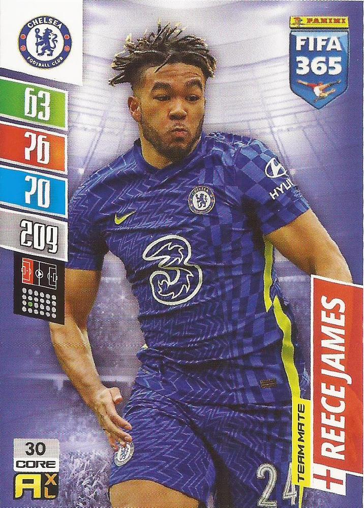 Reece James 2022 Panini Adrenalyn XL FIFA 365