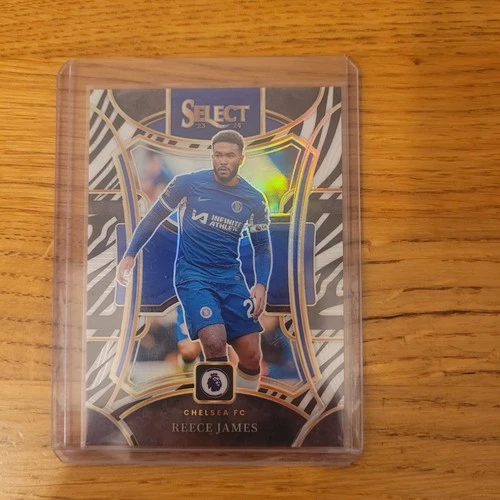 Reece James 2023 Panini Select Premier League Zebra Prizm /25