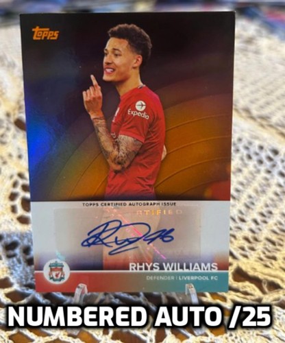 Rhys Williams 2021 Topps Liverpool Team Set Orange /25