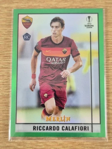 Riccardo Calafiori 2020 Topps Merlin Chrome Green /99