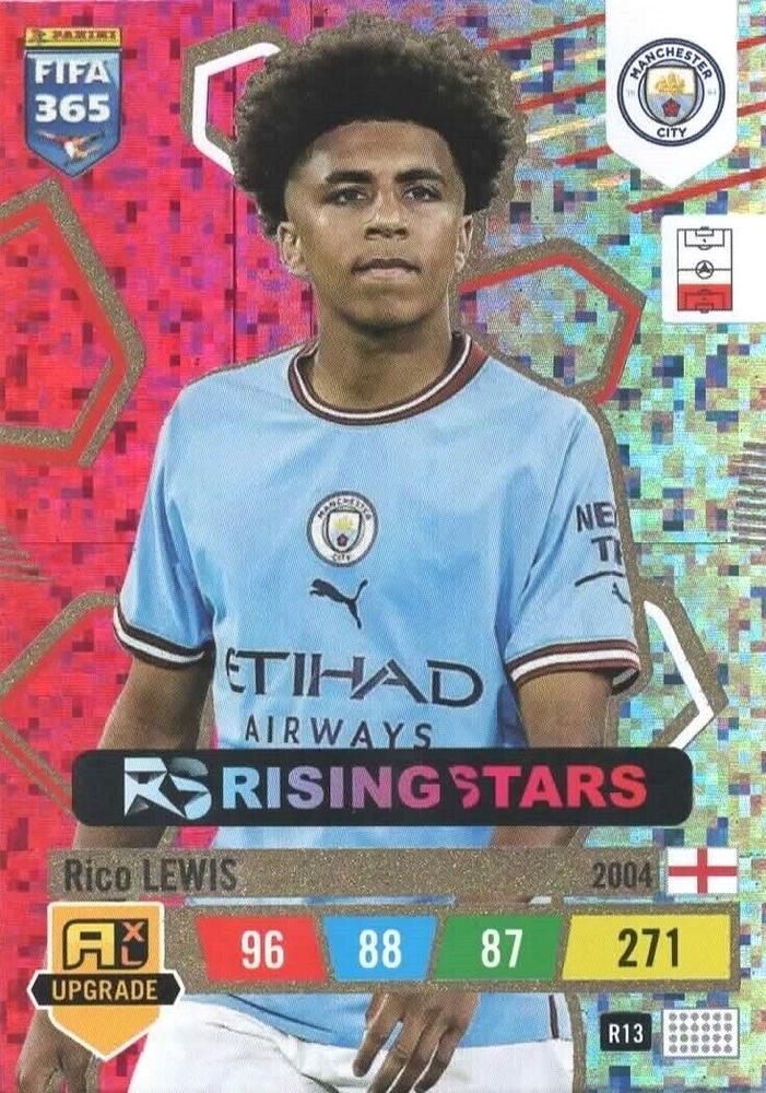 Rico Lewis 2023 Panini Adrenalyn XL FIFA 365 Upgrade