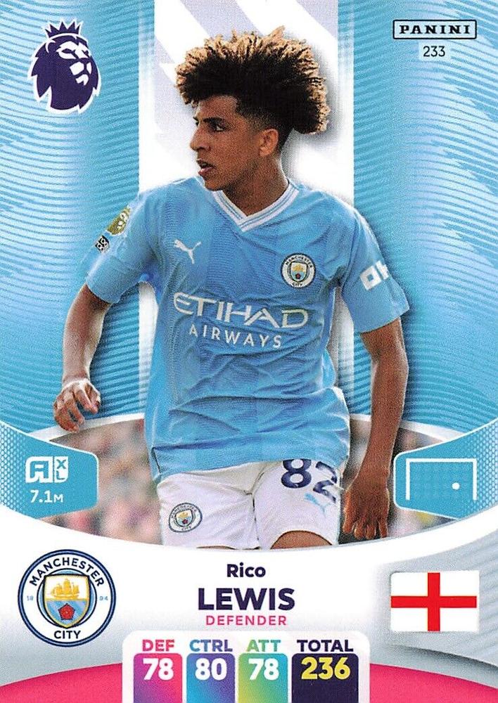 Rico Lewis 2024 Panini Adrenalyn XL Premier League