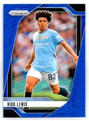 Rico Lewis 2024 Panini Prizm Premier League Blue Prizm /299