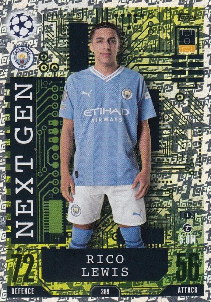 Rico Lewis 2023 Topps Match Attax UEFA Club Competitions