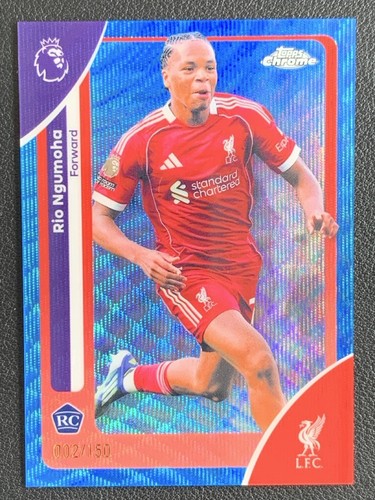 Rio Ngumoha 2026 Topps Chrome Blue Wave /150