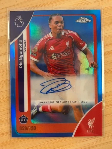 Rio Ngumoha 2026 Panini Chrome Blue Wave Refractor /150