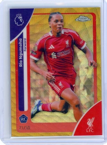 Rio Ngumoha 2025 Topps Chrome Gold Wave /50