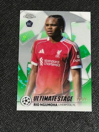 Rio Ngumoha 2025 Topps Chrome Green Prizm /99