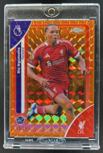 Rio Ngumoha 2026 Topps Chrome Orange Geometric Refractor /25