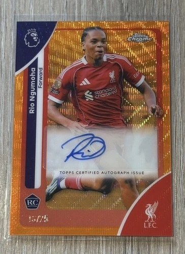 Rio Ngumoha 2026 Topps Chrome Orange Wave /25