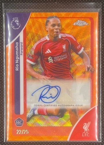 Rio Ngumoha 2026 Topps Chrome Orange Wave Refractor /25