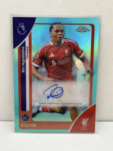 Rio Ngumoha 2025 Topps Chrome Premier League Aqua /199