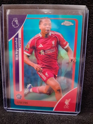 Rio Ngumoha 2026 Topps Chrome Premier League Aqua Refractor /299
