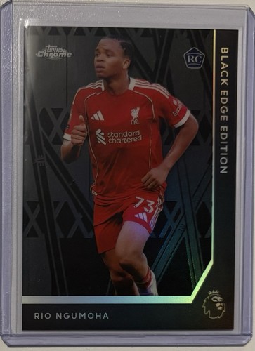 Rio Ngumoha 2026 Topps Chrome Premier League Black Edge /13