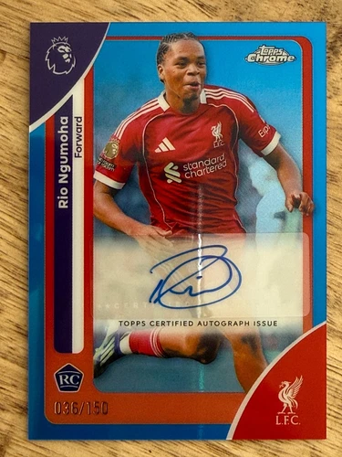 Rio Ngumoha 2026 Topps Chrome Premier League Bleu /150