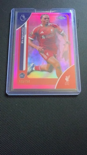 Rio Ngumoha 2025 Topps Chrome Premier League Pink Refractor /250