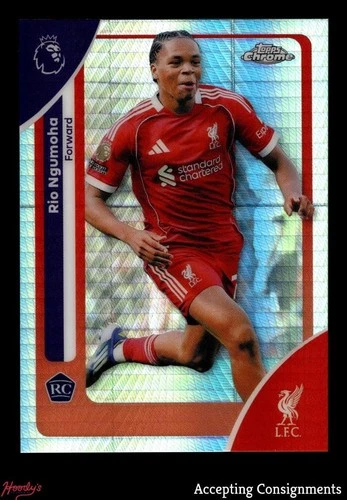 Rio Ngumoha 2025 Topps Chrome Premier League Prism Refractor