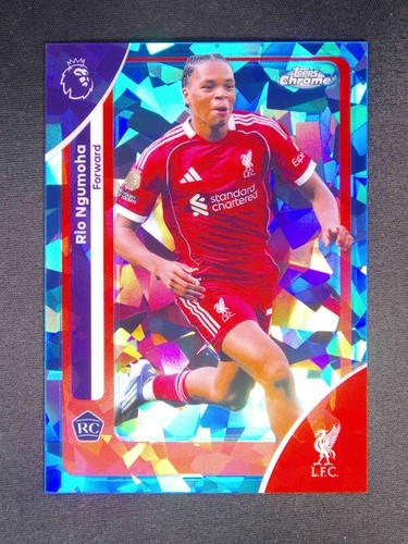 Rio Ngumoha 2025 Topps Chrome Premier League Sapphire Blue
