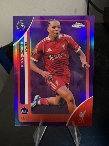 Rio Ngumoha 2026 Topps Chrome Premier League True Purple /75
