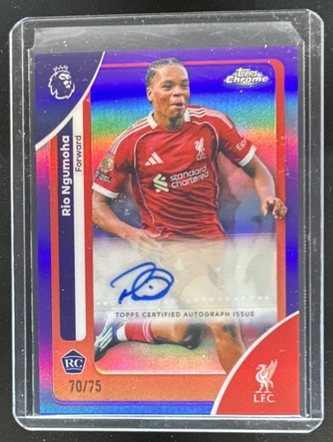 Rio Ngumoha 2026 Topps Chrome Viola Rifrattore /75
