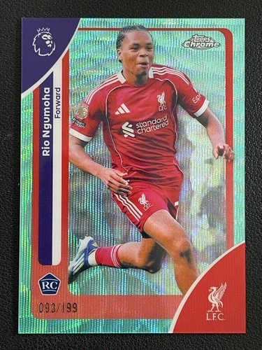 Rio Ngumoha 2025 Topps Cromo Premier League Aqua Wave /199