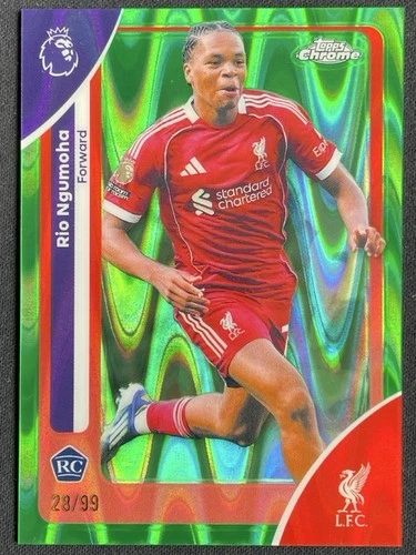 Rio Ngumoha 2025 Topps Cromo Premier League Verde RayWave /99