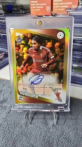 Rio Ngumoha 2025 Topps Flagship UEFA Gold Refractor /50