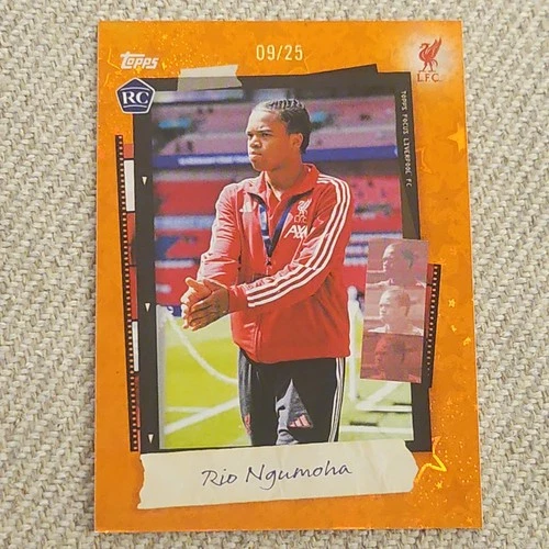 Rio Ngumoha 2025 Topps Liverpool Focus Orange Star Refractor /25