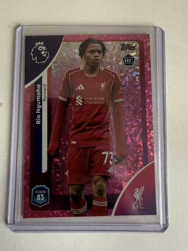 Rio Ngumoha 2025 Topps Premier League Pink Sparkle /399