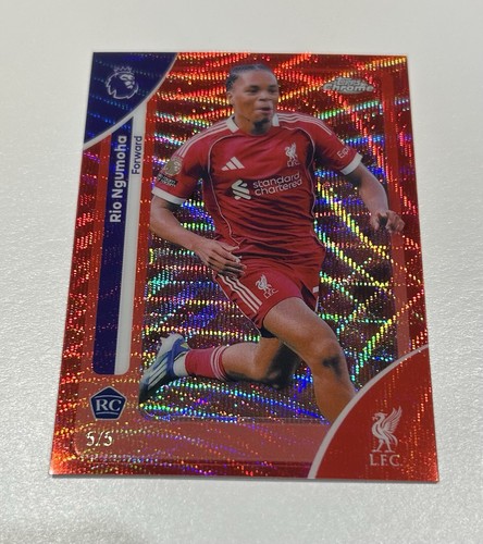 Rio Ngumoha 2025 Topps Premier League Red Colour Match /5