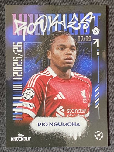 Rio Ngumoha 2025 Topps Knockout UCC Blue /99