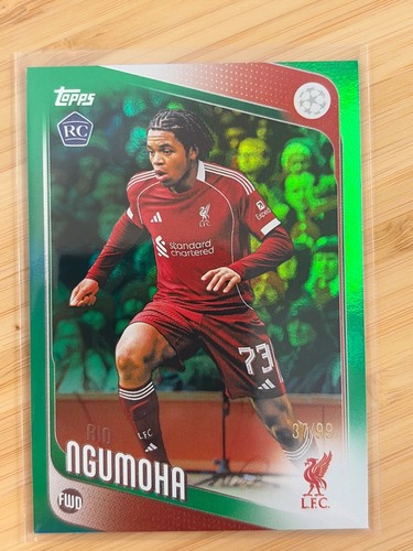 Rio Ngumoha 2026 Topps UEFA Champions League Green Refractor /99