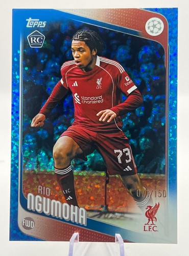 Rio Ngumoha 2025 Topps UEFA Club Competitions Blue Inferno /150