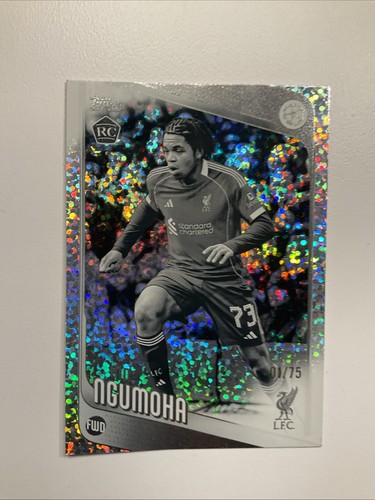 Rio Ngumoha 2025 Topps UEFA UCC Black and White Refractor /75