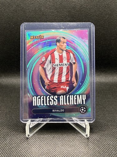 Rivaldo 2024 Topps Merlin Chrome UEFA Aqua Refractor /75