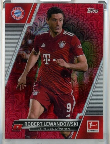 Robert Lewandowski 2021 Topps Bundesliga Red Mojo Refractor /5